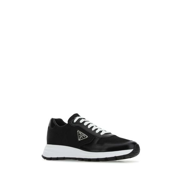 Prada Men Black Re-Nylon And Leather Sneakers - Picture 2 of 2